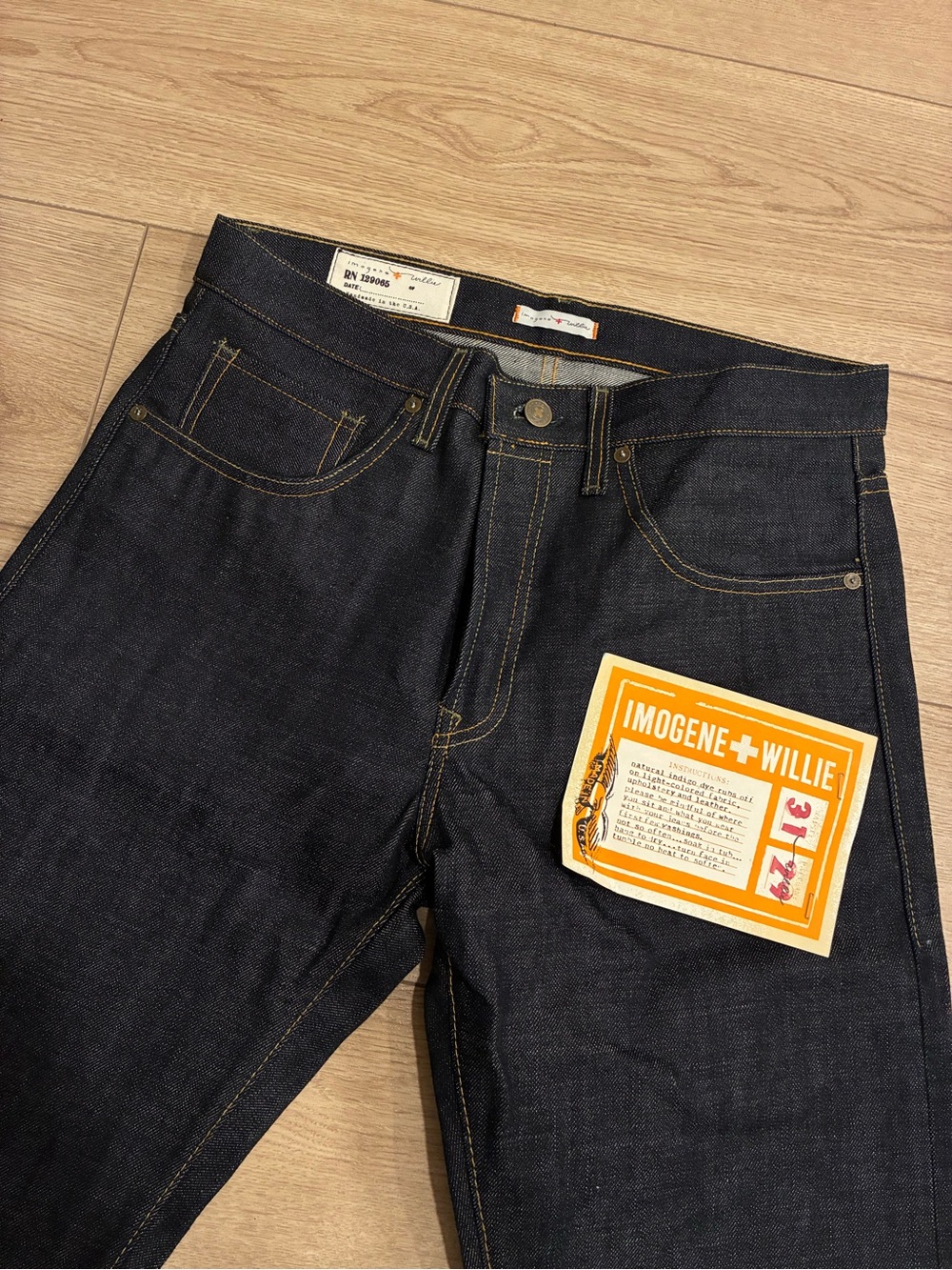 NWT Imogene + Willie Men’s Raw Indigo Dark Wash Selvedge Jeans Size 31